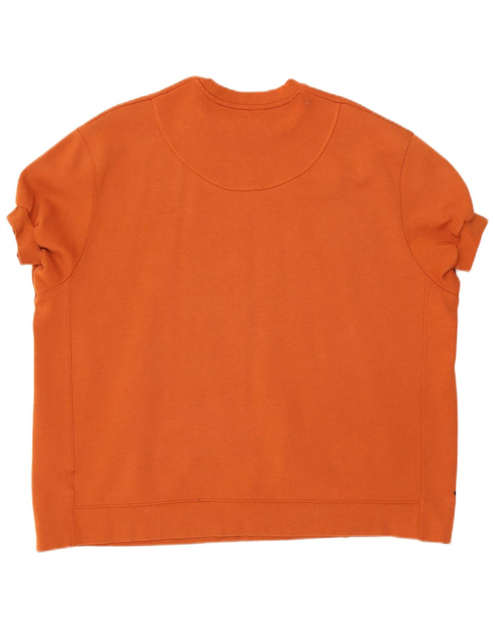 Adidas Mens Loose Fit Camiseta Top Pequeno Laranja