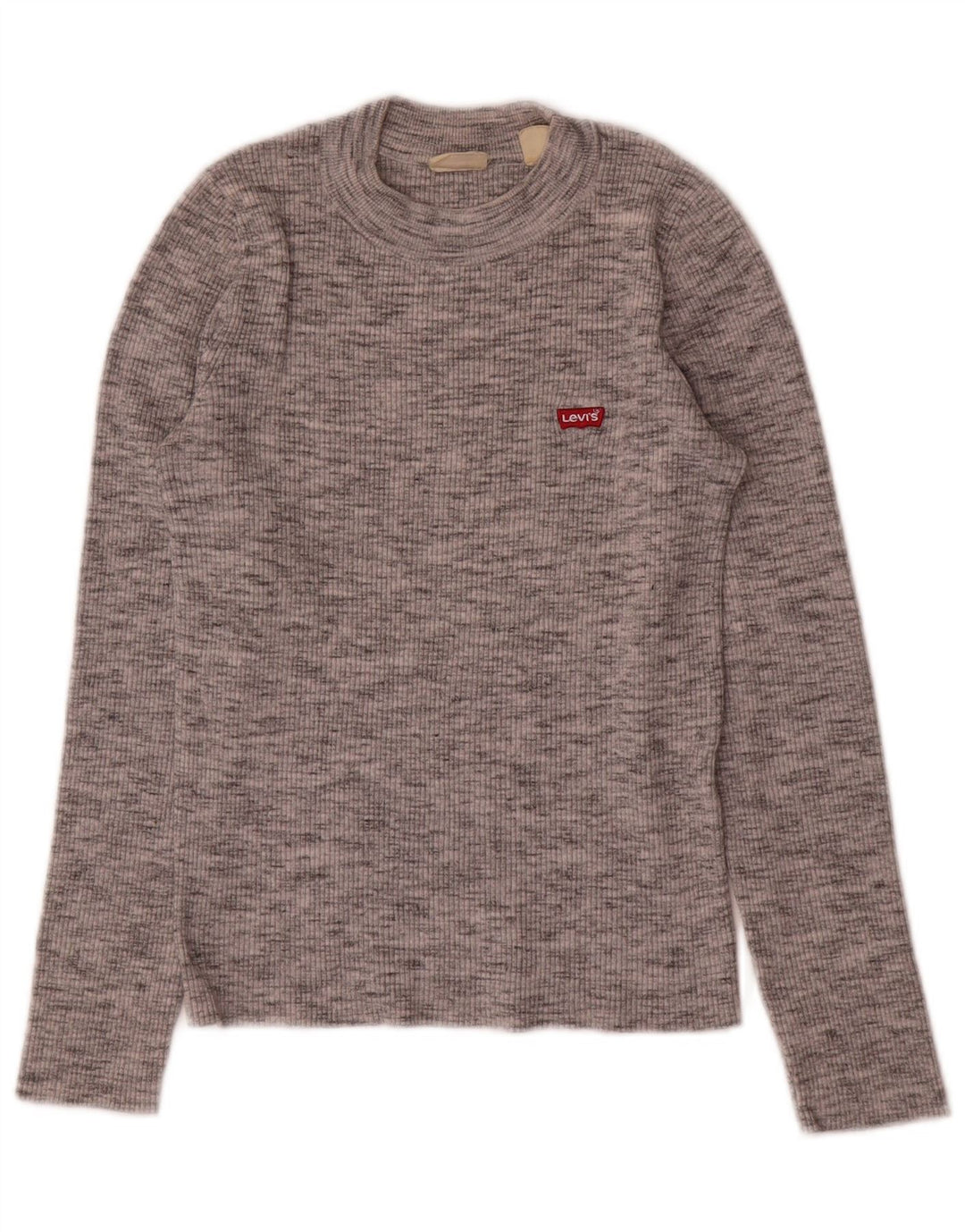 Suéter feminino Levi's com gola tartaruga Reino Unido 8 pequeno cinza manchado
