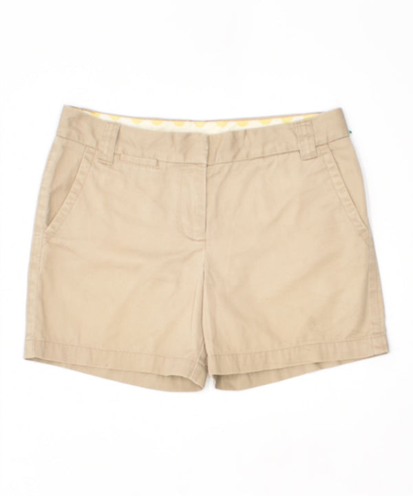 J. CREW Shorts chino feminino de sarja clássica de cintura baixa W32 algodão bege grande