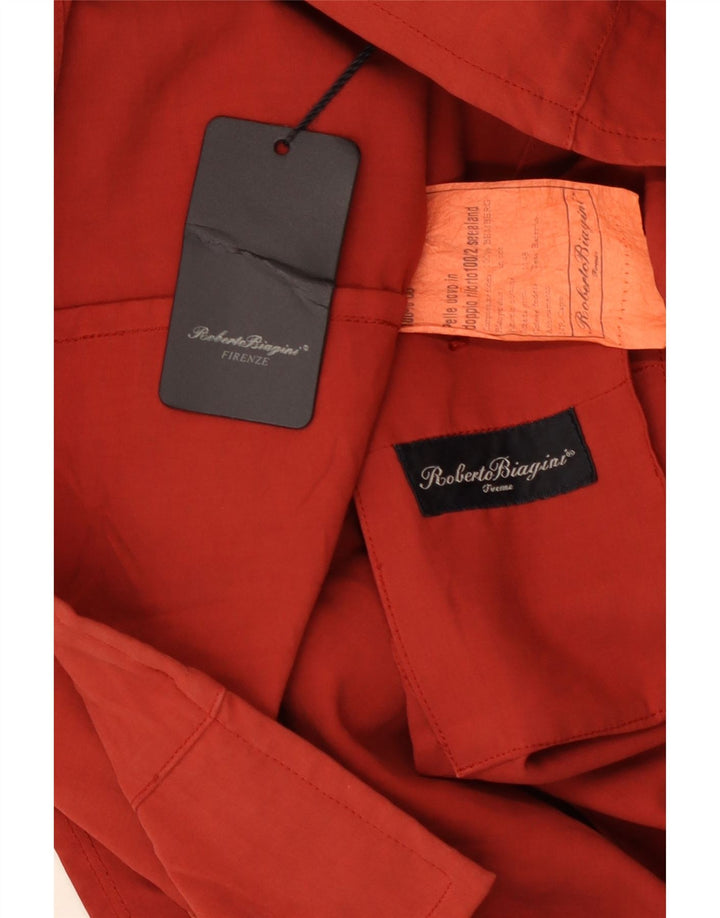 Jaqueta utilitária masculina Roberto Biagini IT 54 2XL algodão vermelho