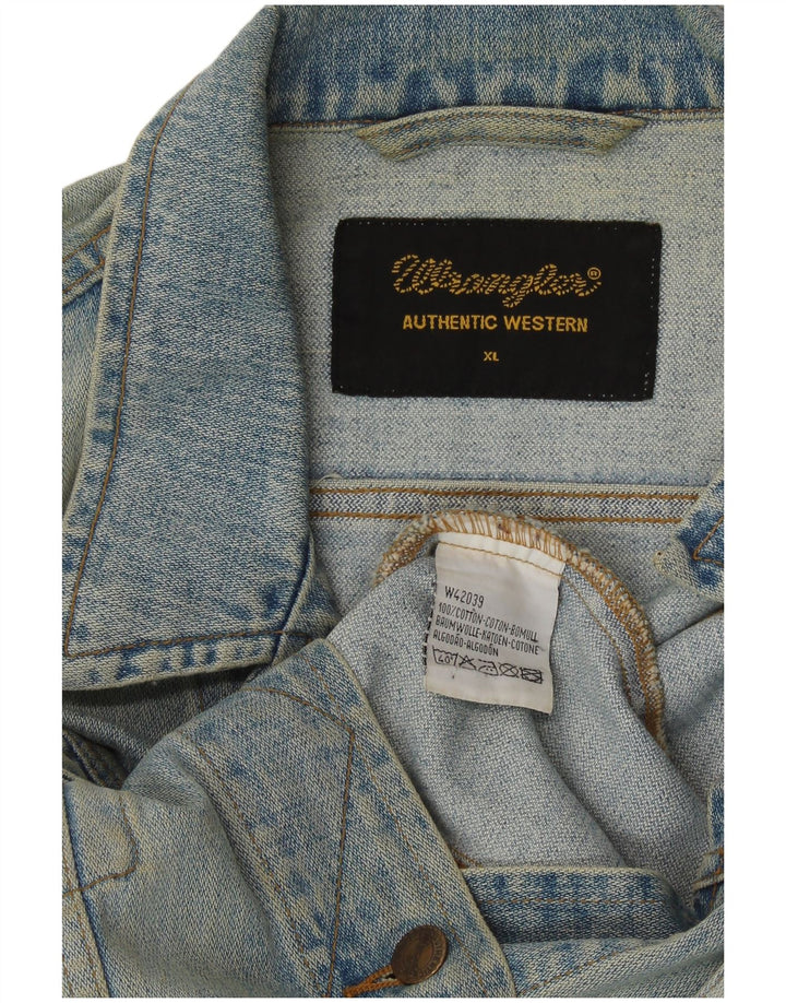 Jaqueta jeans feminina WRANGLER UK 18 XL algodão azul