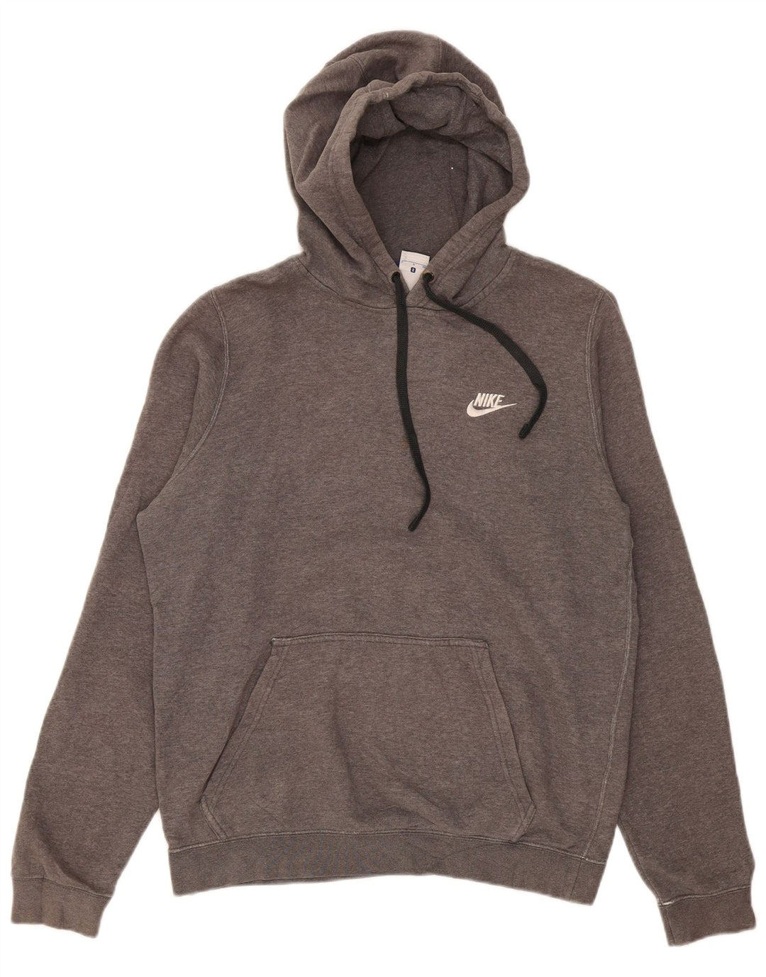 NIKE Mens Hoodie Jumper Pequeno Algodão Cinza