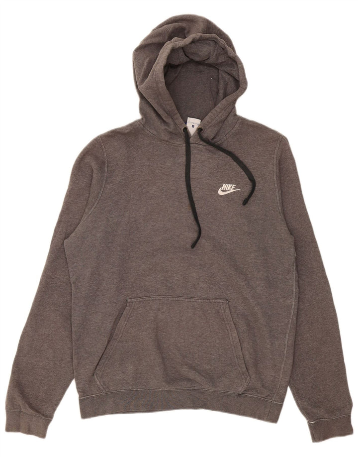 NIKE Mens Hoodie Jumper Pequeno Algodão Cinza