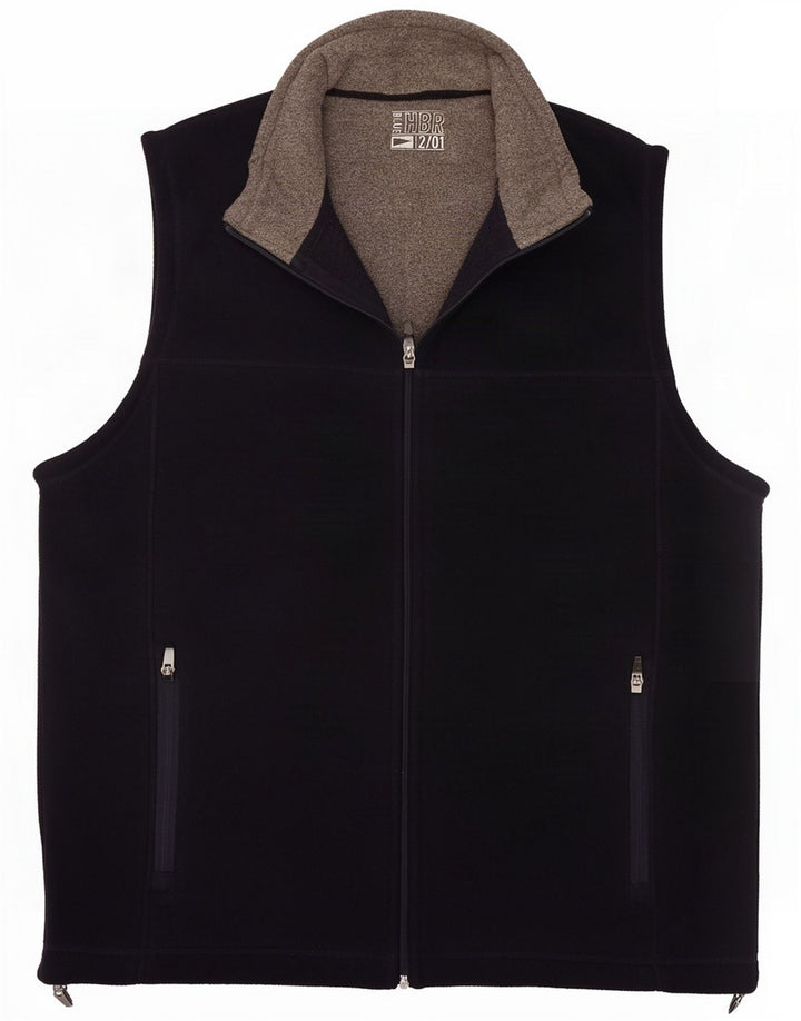 Marks & Spencer Mens Fleece Gilet UK 38 Poliéster azul marinho médio