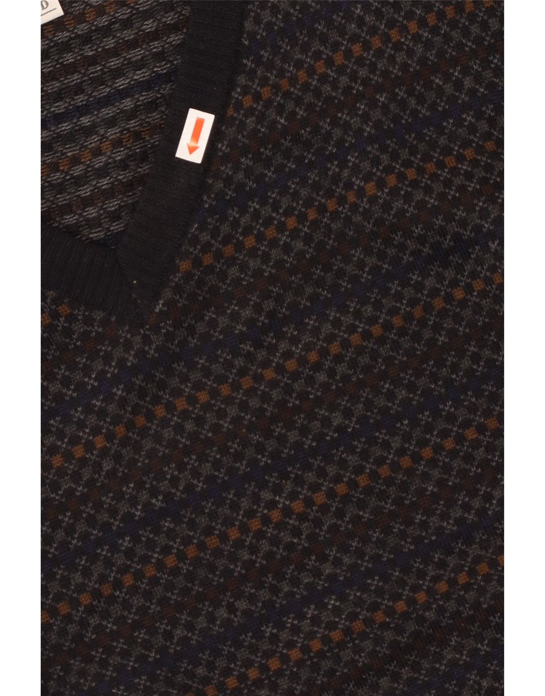 Suéter masculino THOMAS LLOYD com decote em V IT 48 listrado azul marinho médio