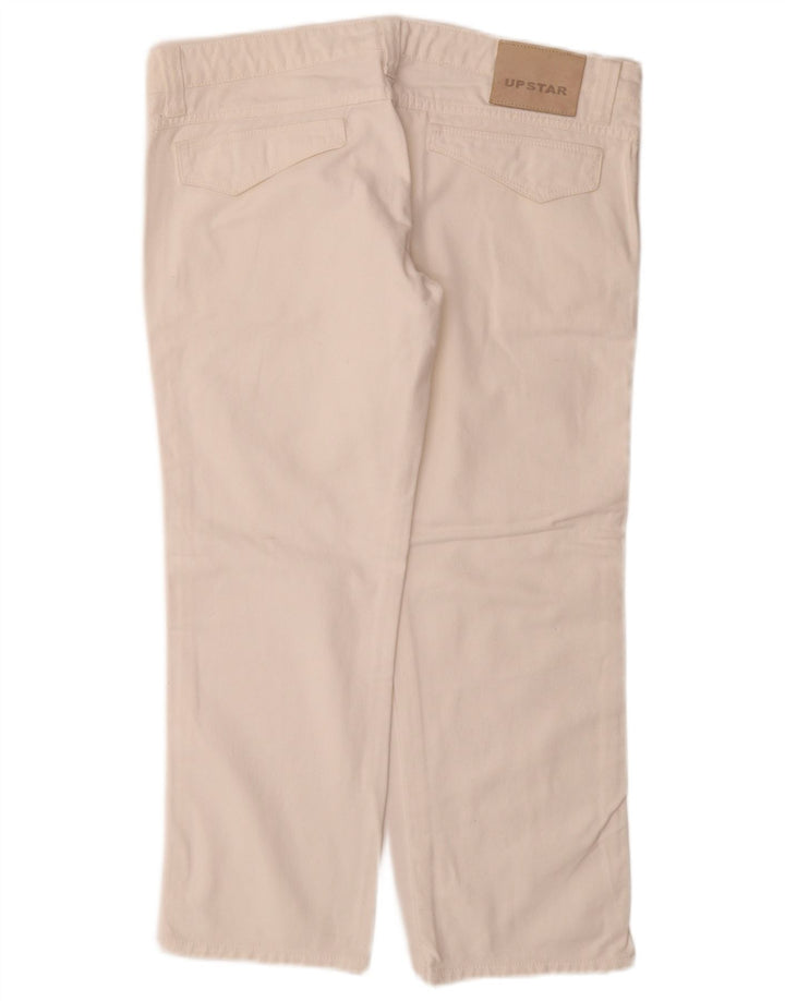 Jeans retos femininos Upstar W32 L27 algodão branco