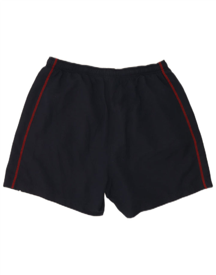 Shorts esportivos gráficos masculinos Reebok grandes poliéster azul marinho