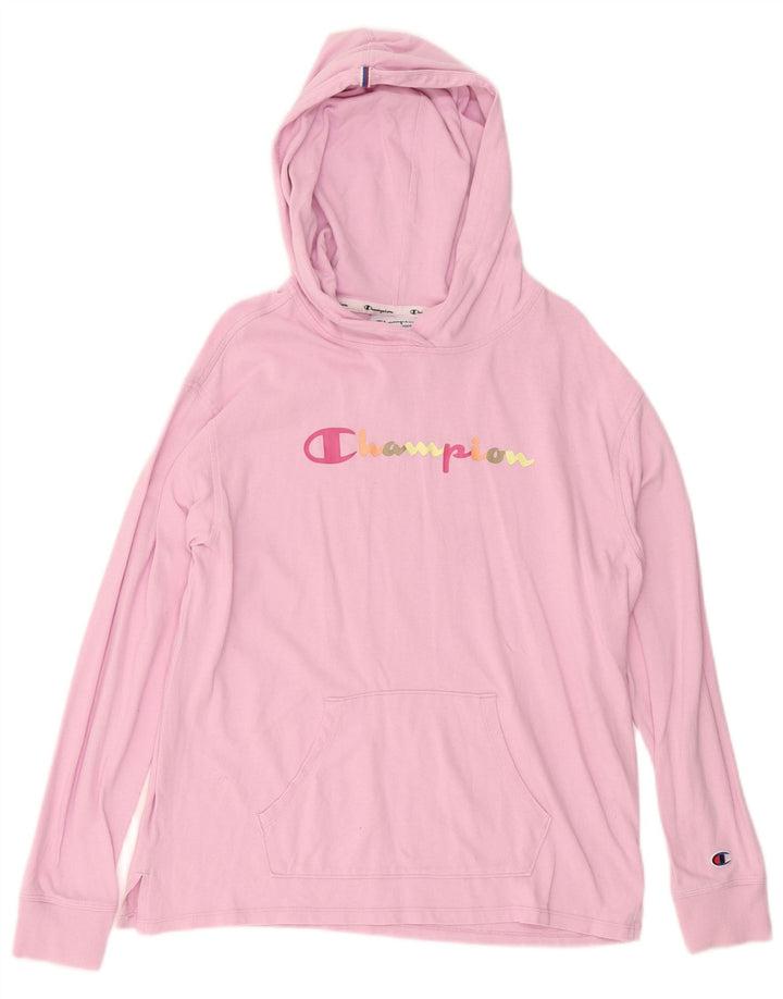 CHAMPION Womens Graphic Top Long Sleeve UK 14 Medium Pink Vintage Champion and Second-Hand Champion from Messina Hembry 
