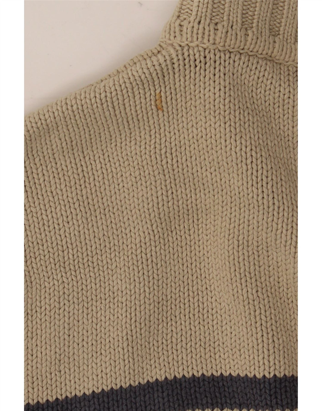 Suéter masculino MARKS & SPENCER Blue Harbor com zíper e gola grande bege