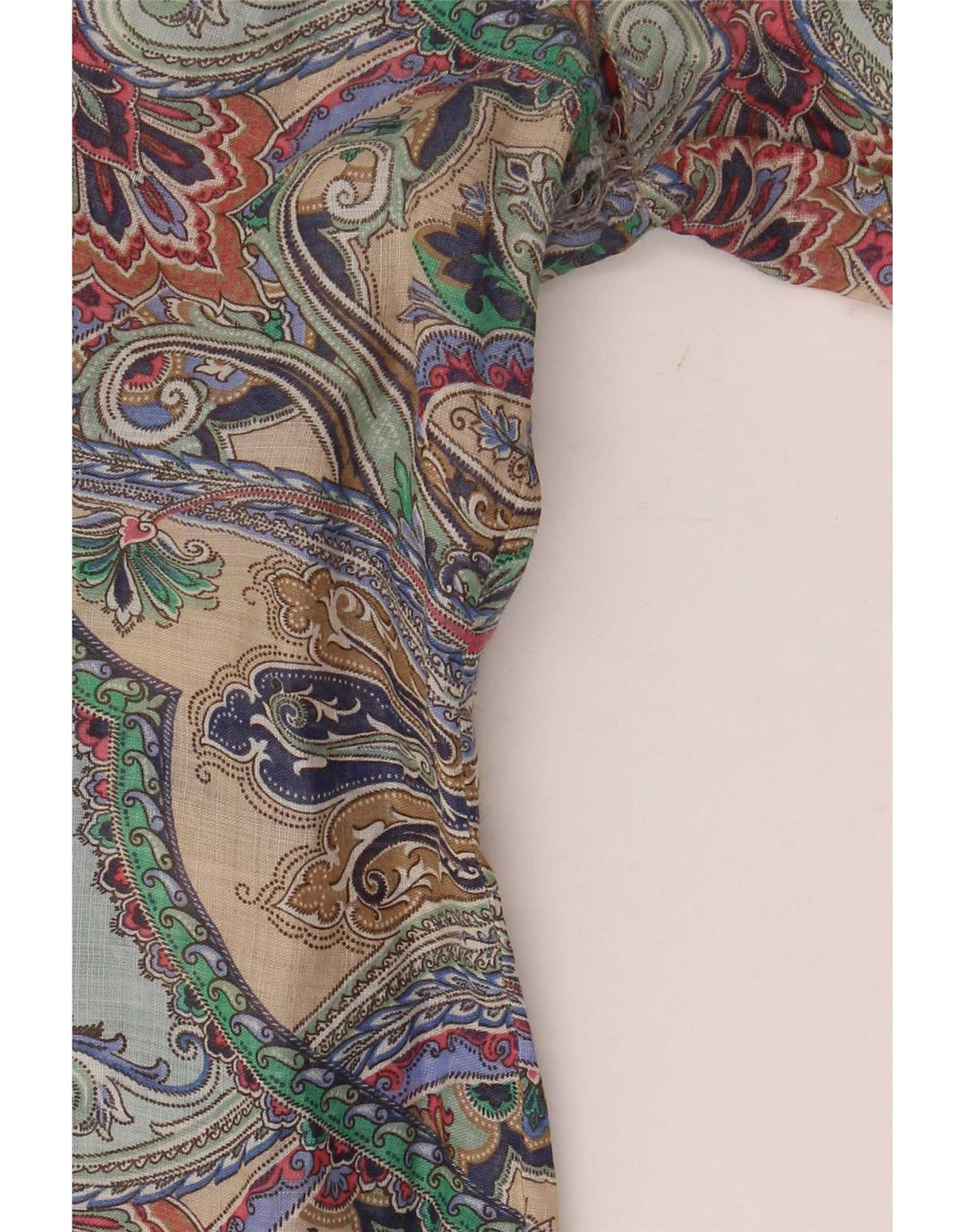 Blusa feminina de manga comprida Massimo Dutti EU 38 médio turquesa paisley