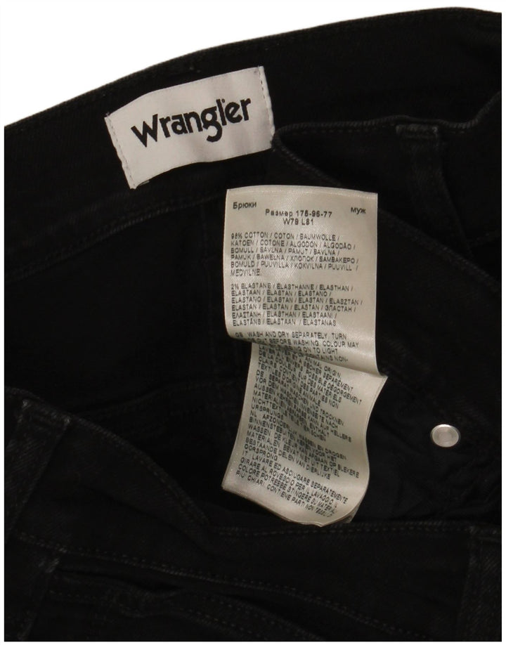 Wrangler Mens Larston Slim Jeans W31 L32 Algodão Preto