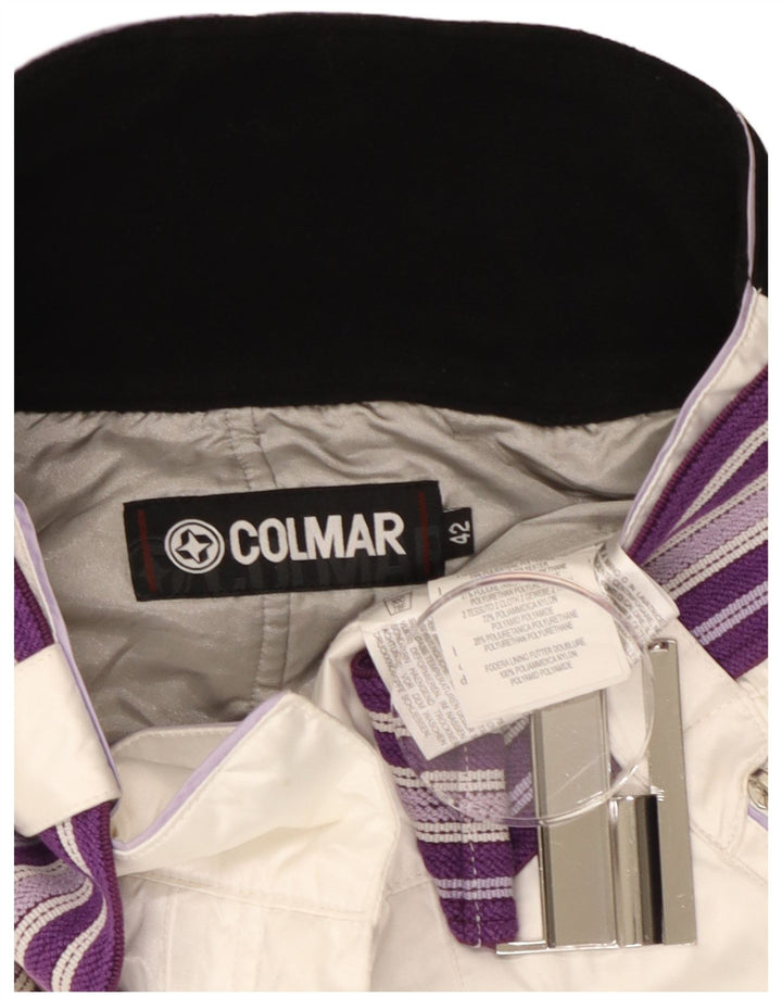 Calça de esqui feminina Colmar IT 42 médio W28 L29 poliéster branco esportivo