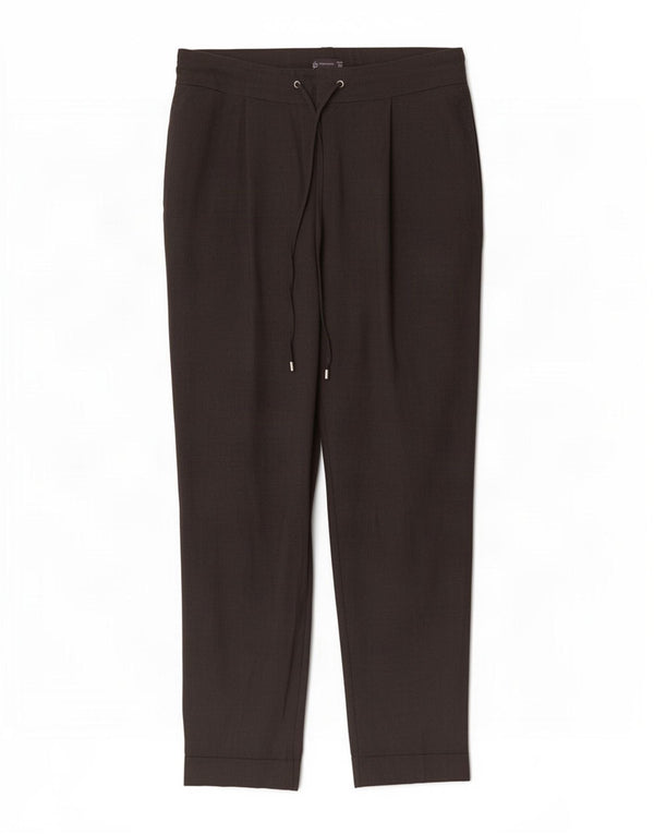 Calça chino reta feminina Marks & Spencer Reino Unido 14 grande W32 L28 cinza