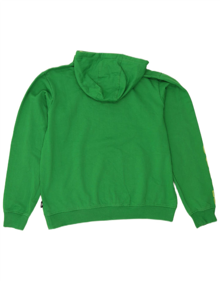 Suéter com capuz gráfico masculino KAPPA grande algodão verde