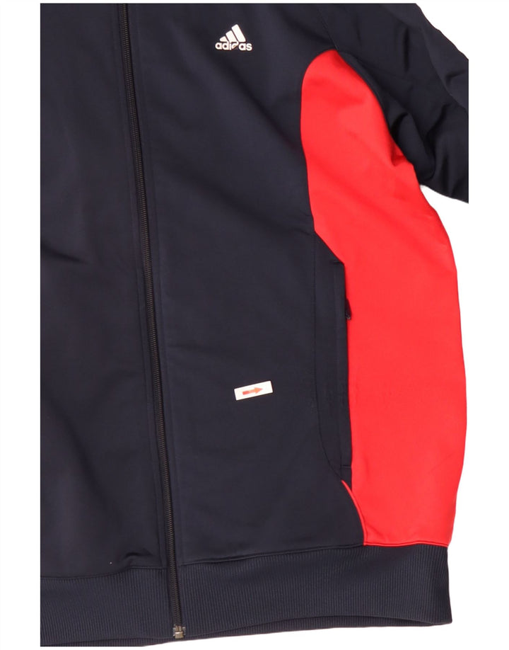 Adidas Mens Tracksuit Top Jacket UK 42/44 Grande Azul Marinho Poliéster