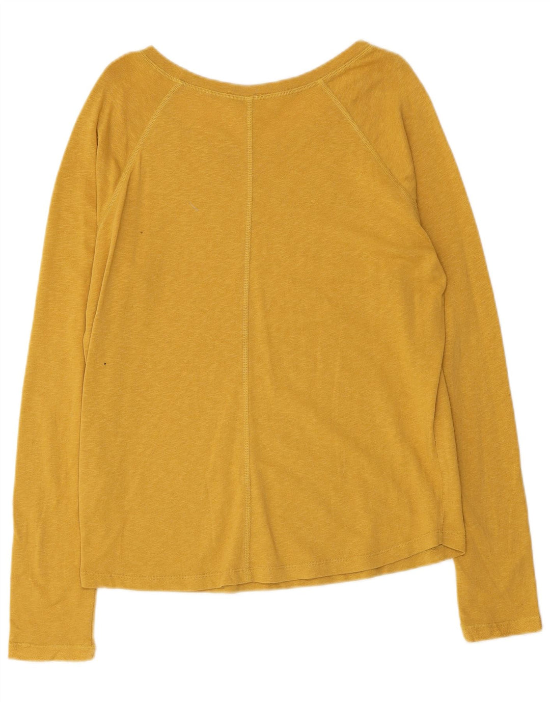 Woolrich feminino superdimensionado manga longa Reino Unido 10 algodão amarelo pequeno