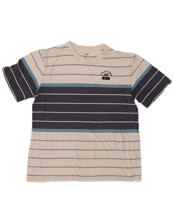 Camiseta masculina Nike Top médio branco colorblock