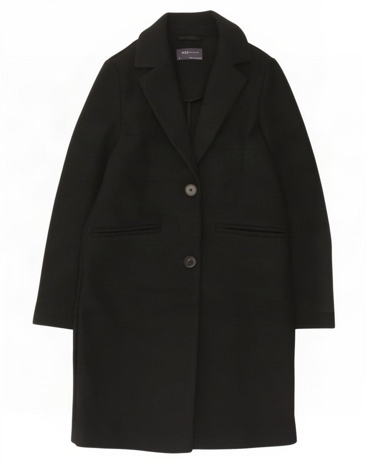 Sobretudo feminino Marks & Spencer UK 6 XS poliéster preto