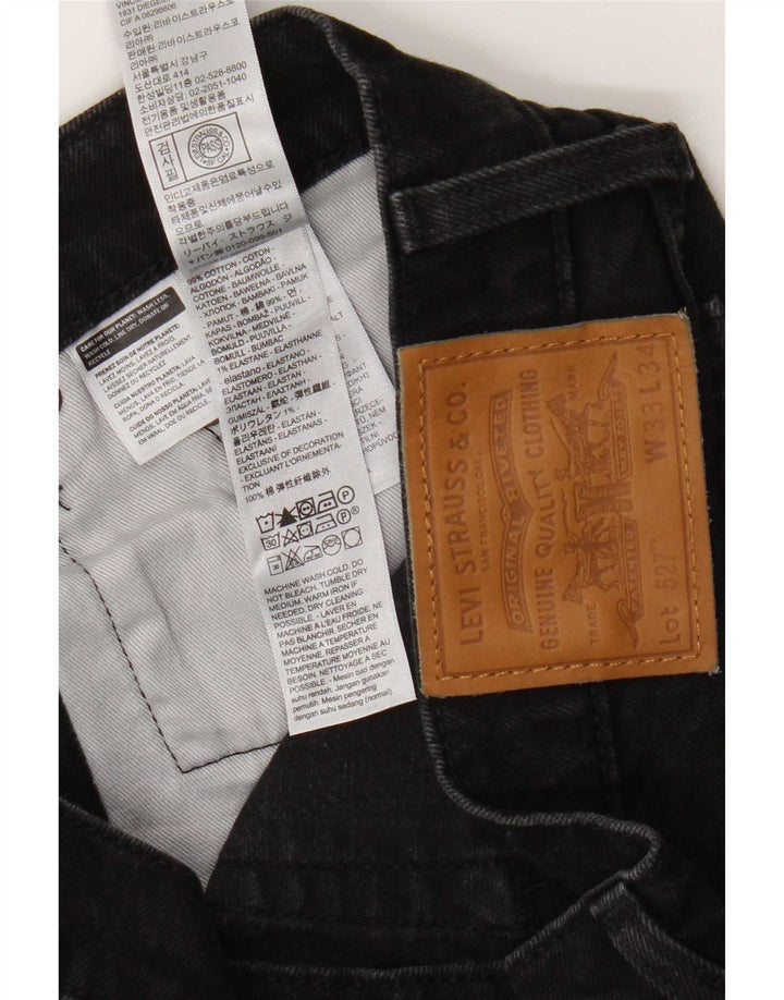 Jeans Levi's 527 Bootcut W33 L34 Preto Algodão