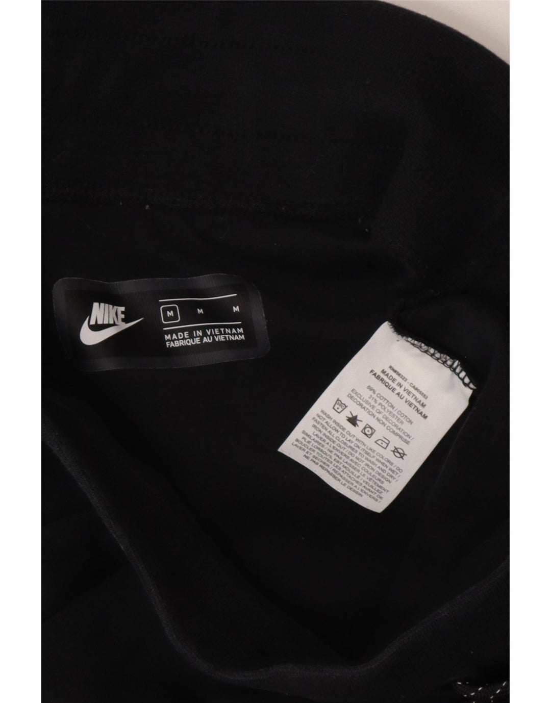 Calça de treino feminina NIKE UK 12 médio preto algodão