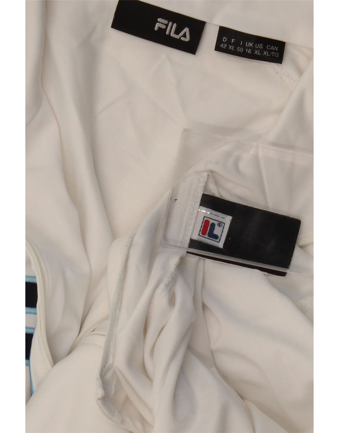 Fila Womens Graphic Tracksuit Top Jacket UK 16 Grande Branco