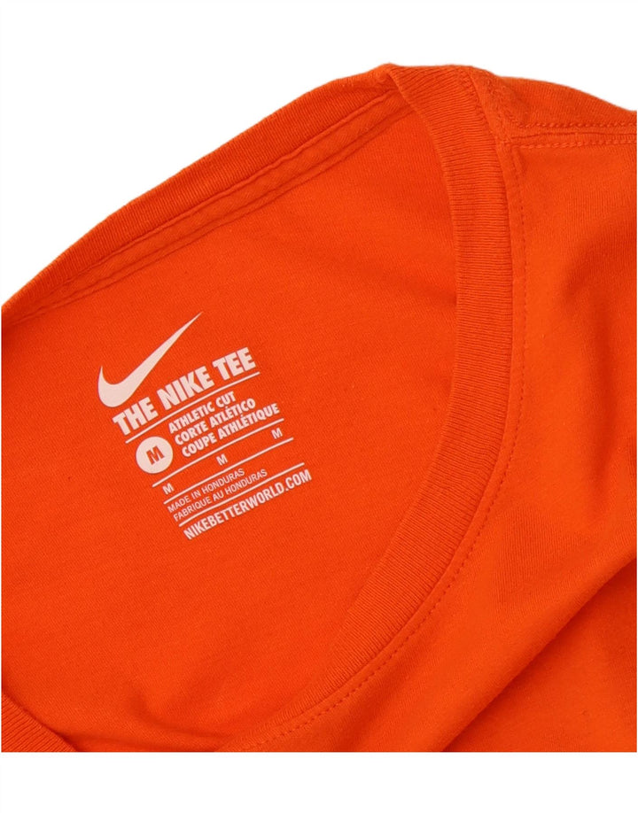 Top gráfico masculino NIKE Athletic Cut manga comprida laranja médio