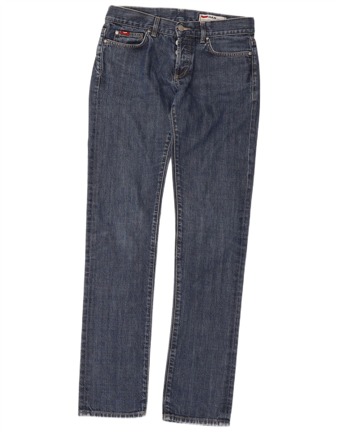 GAS Jeans Slim Feminino W28 L34 Azul Algodão