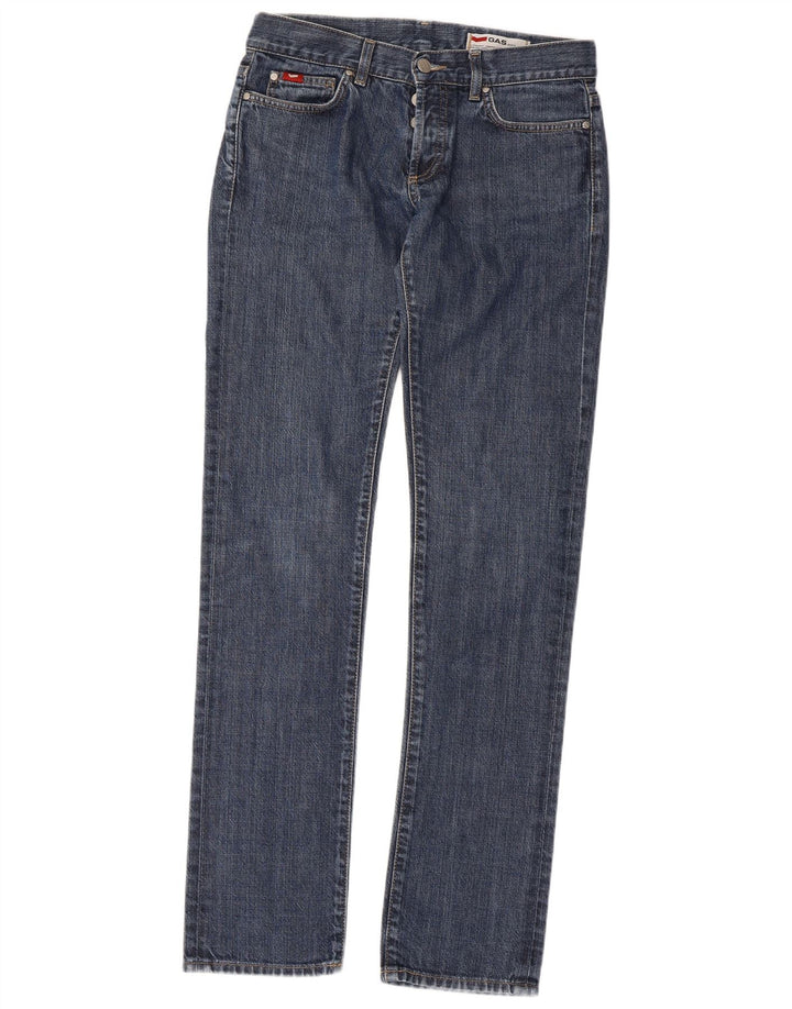 GAS Jeans Slim Feminino W28 L34 Azul Algodão
