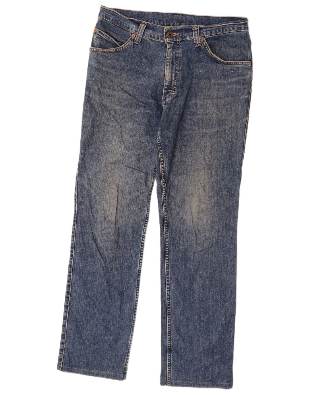 Mustang masculino Tramper Straight Jeans W34 L29 algodão azul