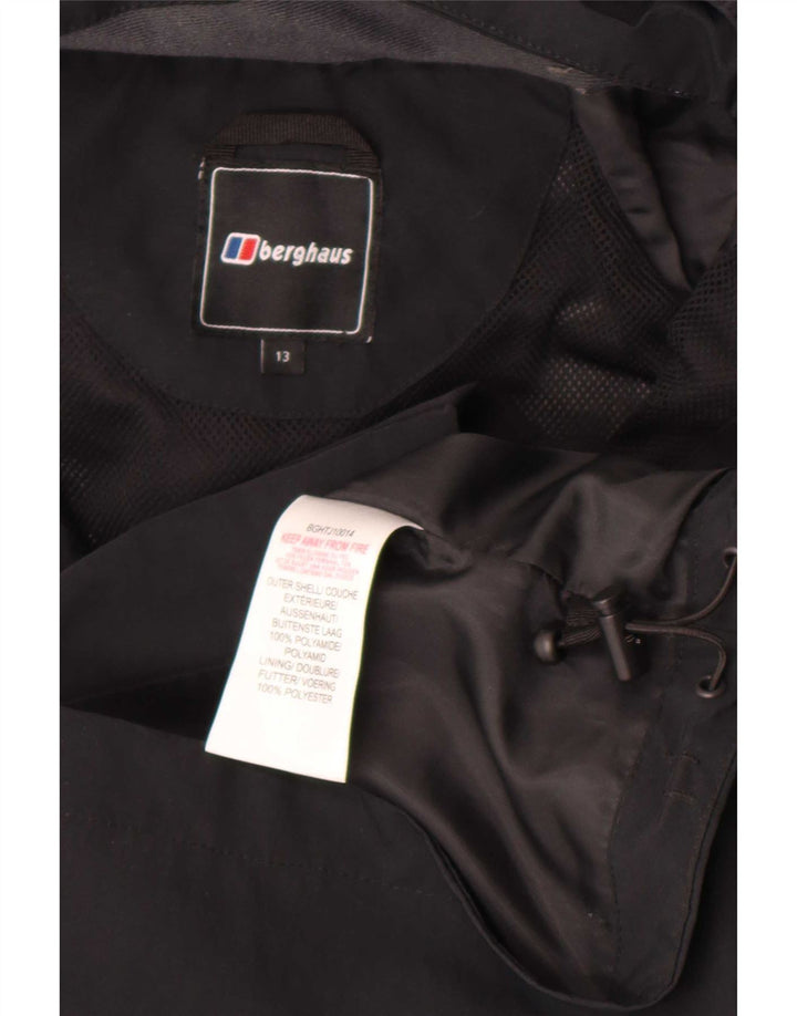 Jaqueta de chuva com capuz Berghaus Boys 12-13 anos preta poliamida