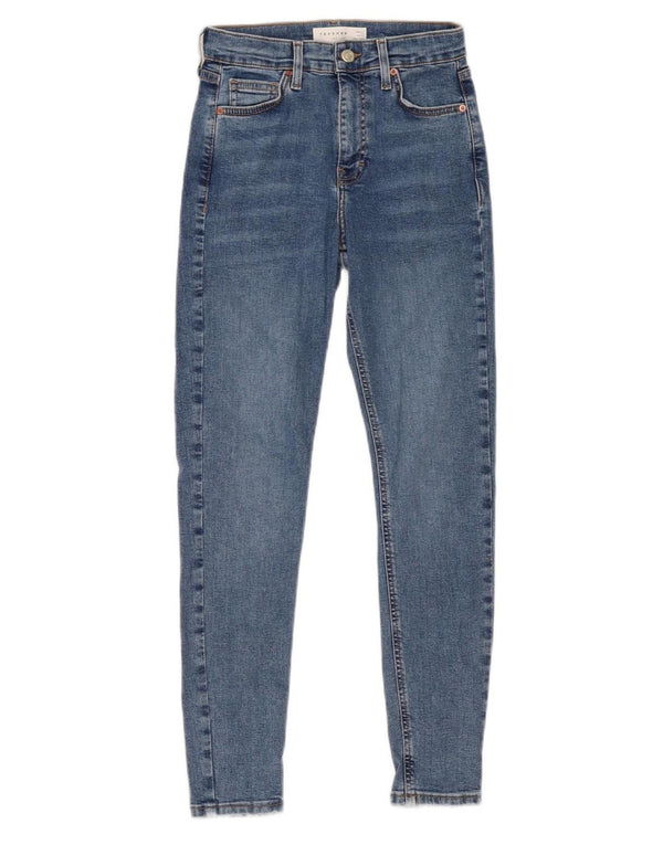 Topshop feminino Jamie Skinny Jeans W26 L27 algodão azul
