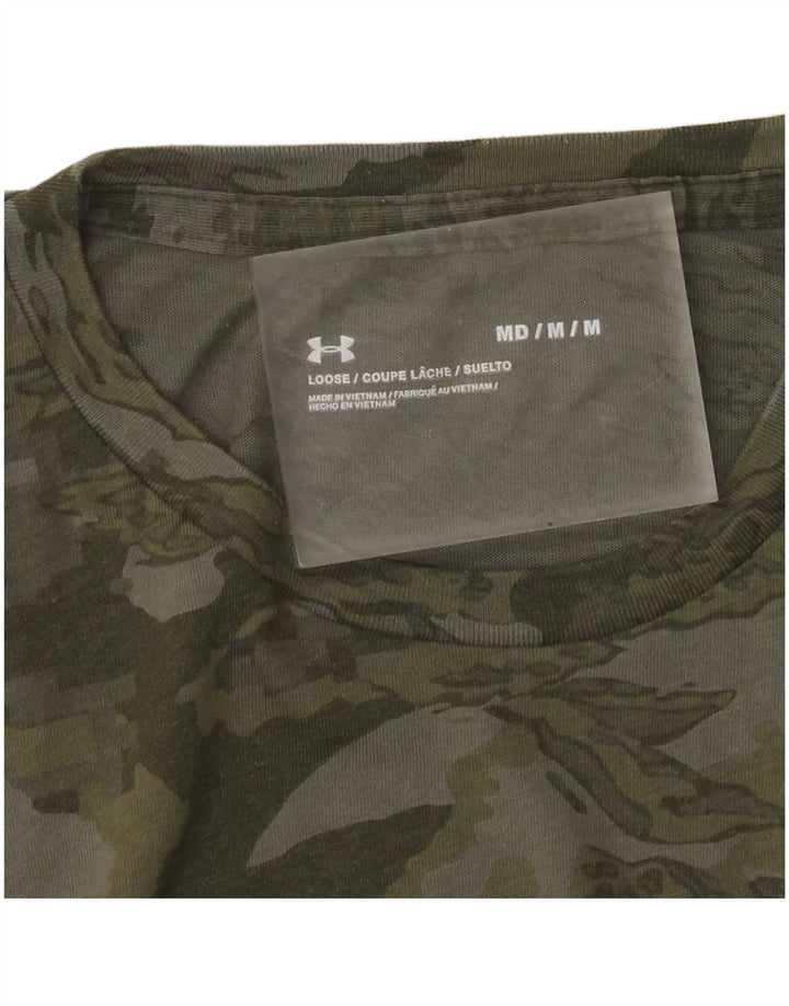 Camiseta masculina Under Armour Top camuflagem verde médio