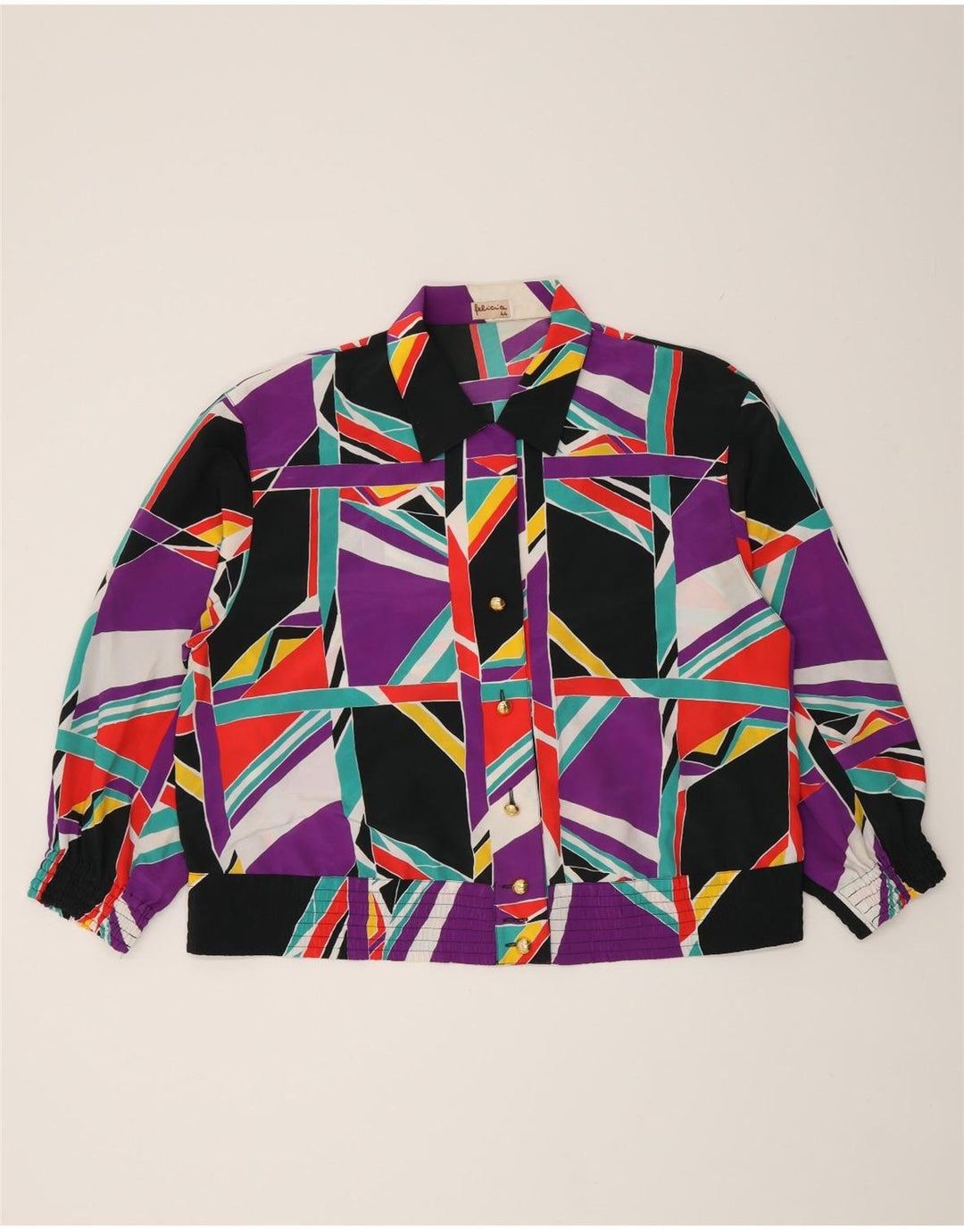 Blusa feminina Felicia cropped IT 44 média multicolorida geométrica