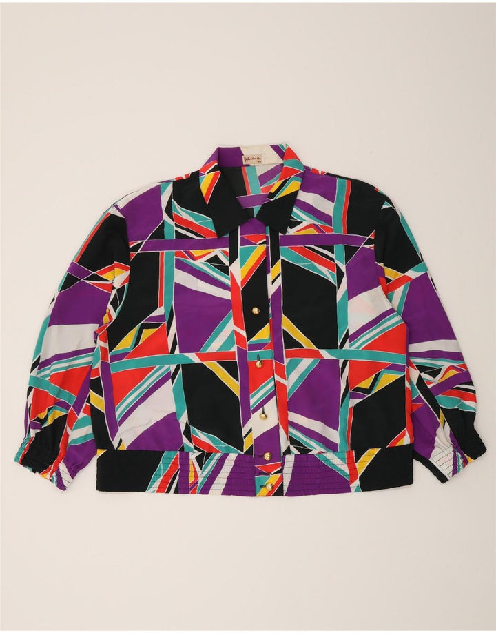 Blusa feminina Felicia cropped IT 44 média multicolorida geométrica