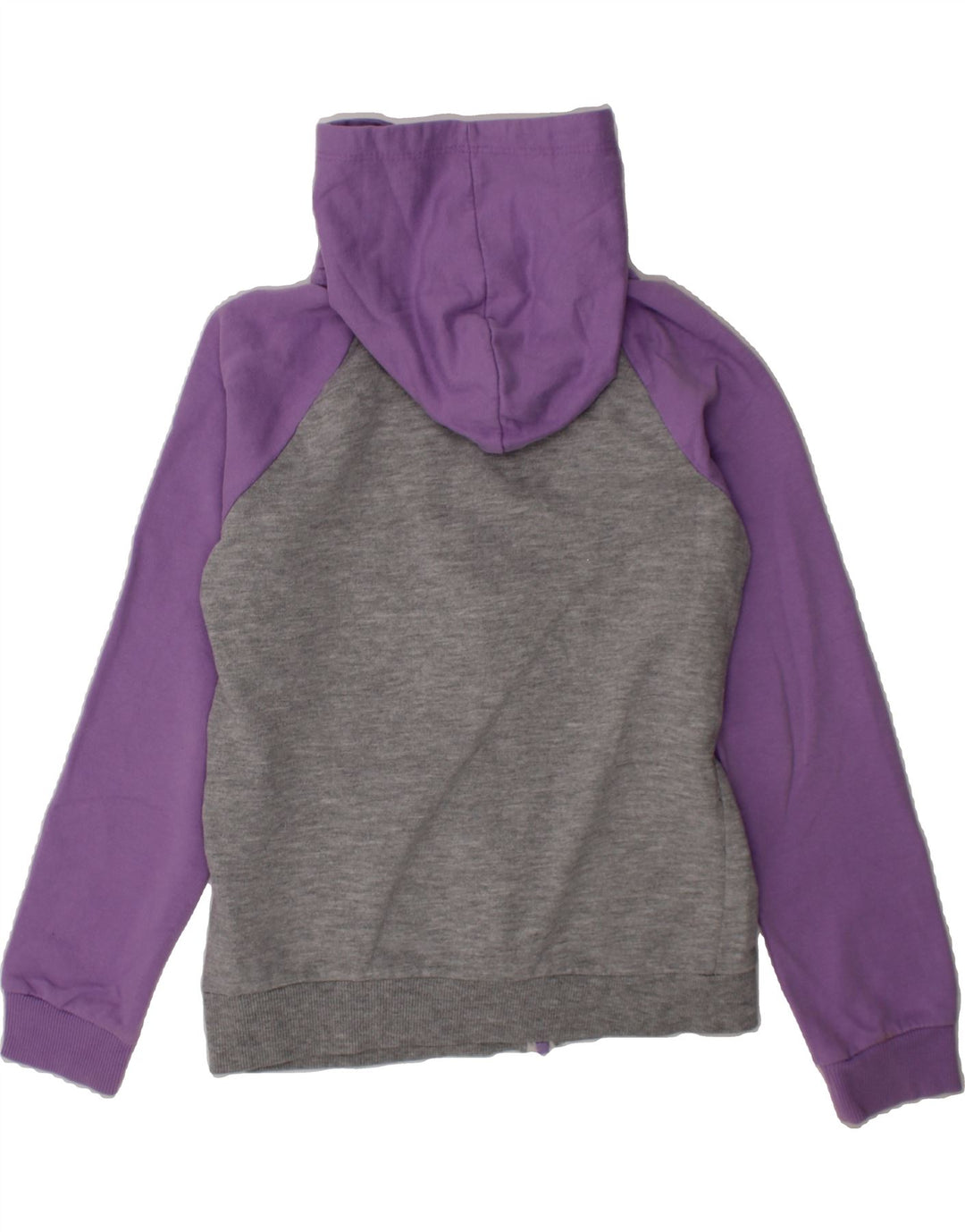 PUMA Boys Zip Hoodie Sweater 7-8 Years Purple Colourblock Cotton Vintage Puma and Second-Hand Puma from Messina Hembry 
