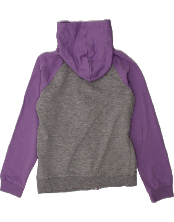 PUMA Boys Zip Hoodie Sweater 7-8 Years Purple Colourblock Cotton Vintage Puma and Second-Hand Puma from Messina Hembry 
