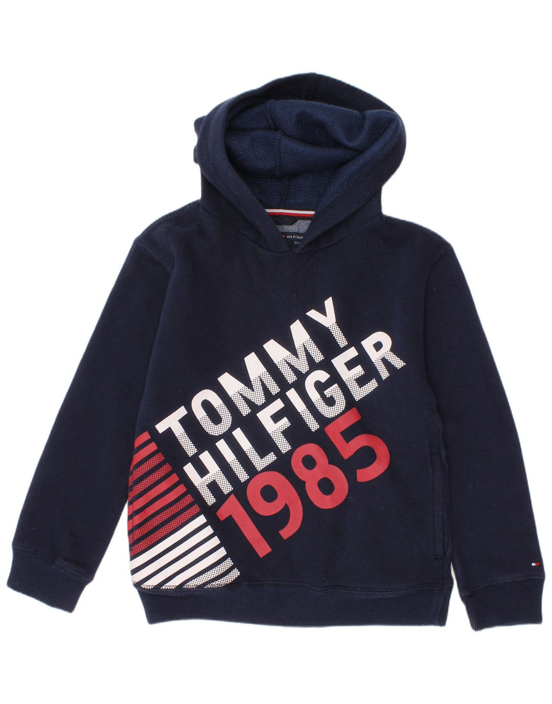 TOMMY HILFIGER Meninos moletom com capuz gráfico 5-6 anos azul marinho algodão
