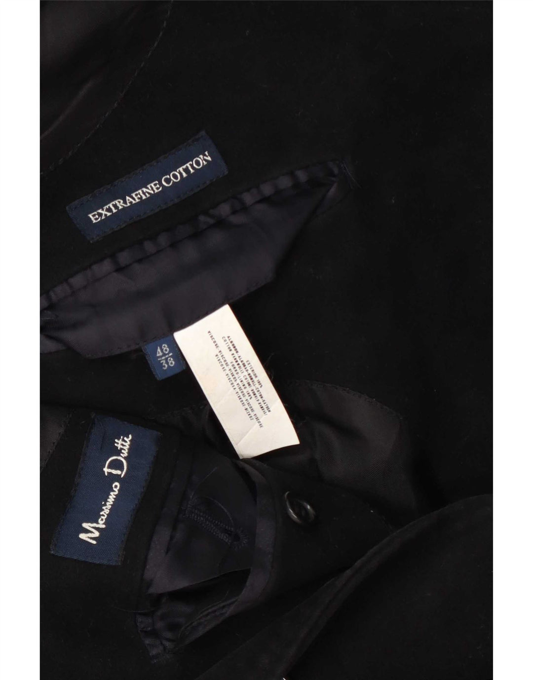 Sobretudo masculino Massimo Dutti EU 48 médio algodão preto