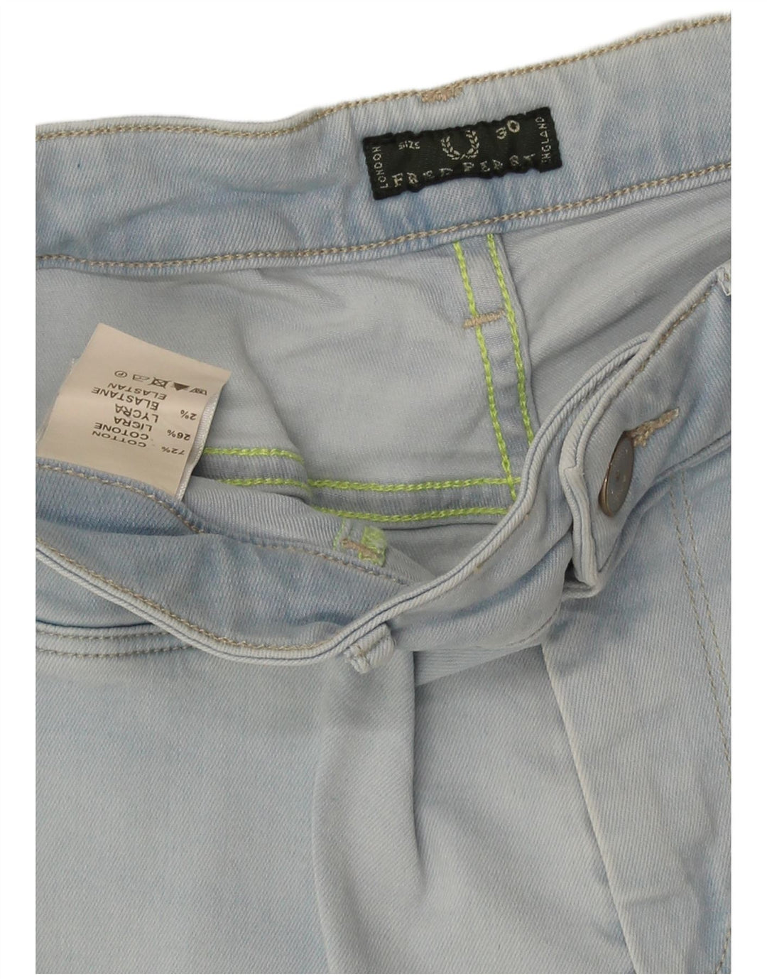 Fred Perry Jeans skinny feminino W30 L30 algodão azul