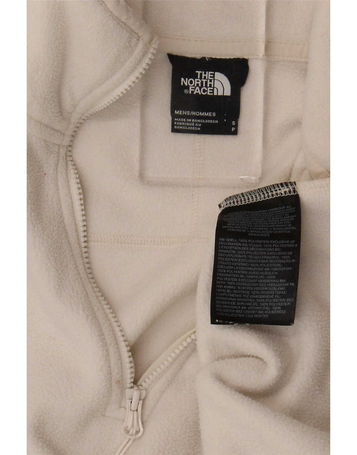 Suéter de lã masculino The North Face com zíper e gola pequena poliéster bege