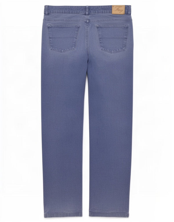Fay Mens Slim Jeans W35 L29 Azul Algodão