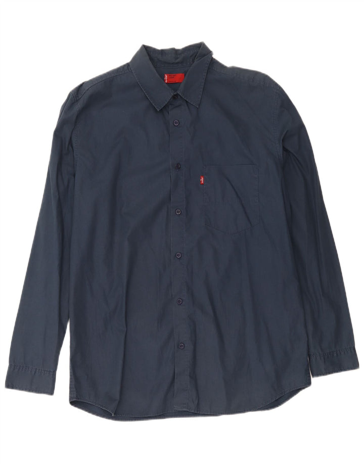 Camisa masculina Levi's grande algodão azul marinho
