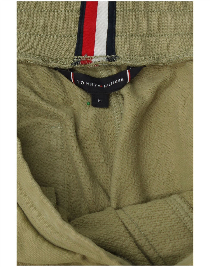 Calça esportiva masculina TOMMY HILFIGER com estampa gráfica, calça jogger médio verde