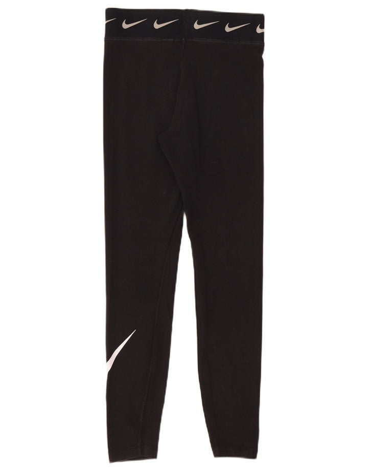 Leggings Nike Femininas Gráficas UK 10 Pequenas Algodão Preto