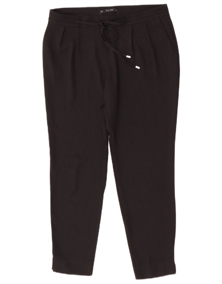 Calça Chino Slim Feminina Zara Pequena W30 L27 Poliéster Preto