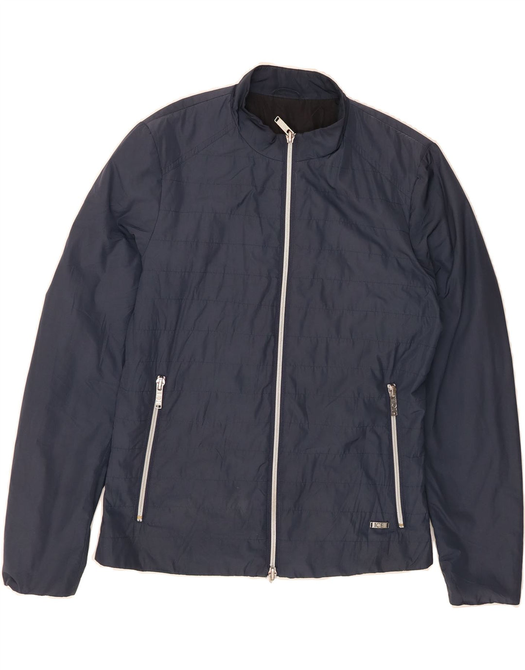 ICEBERG Mens Padded Jacket IT 52 XL Navy Blue Polyester Vintage Iceberg and Second-Hand Iceberg from Messina Hembry 