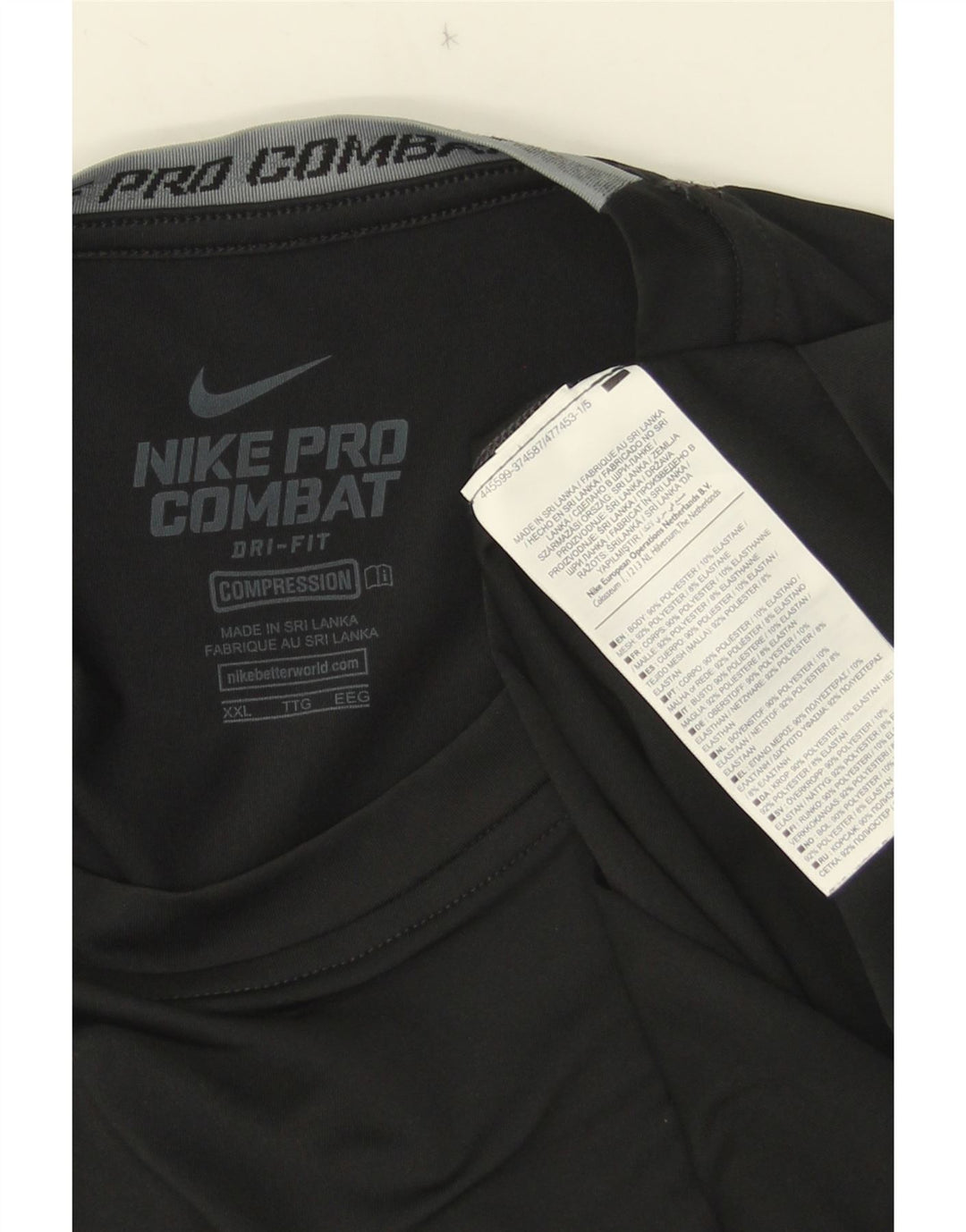 Camiseta masculina NIKE Dri Fit Graphic Top 2XL poliéster preto