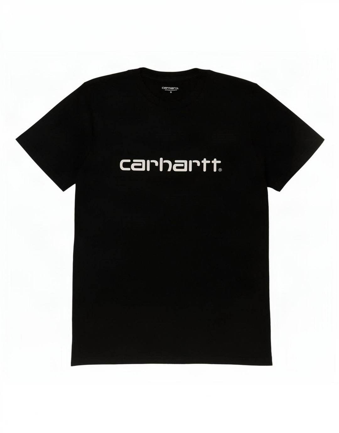 Carhartt Camiseta masculina gráfica top pequeno algodão preto