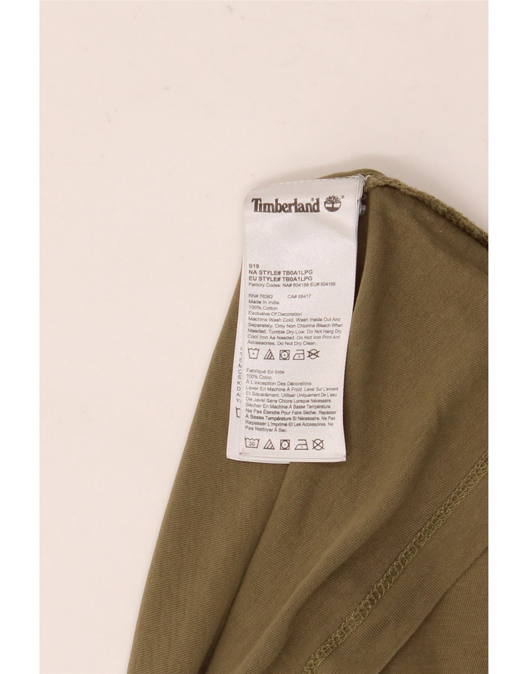 Camiseta Masculina Timberland Top XL Caqui