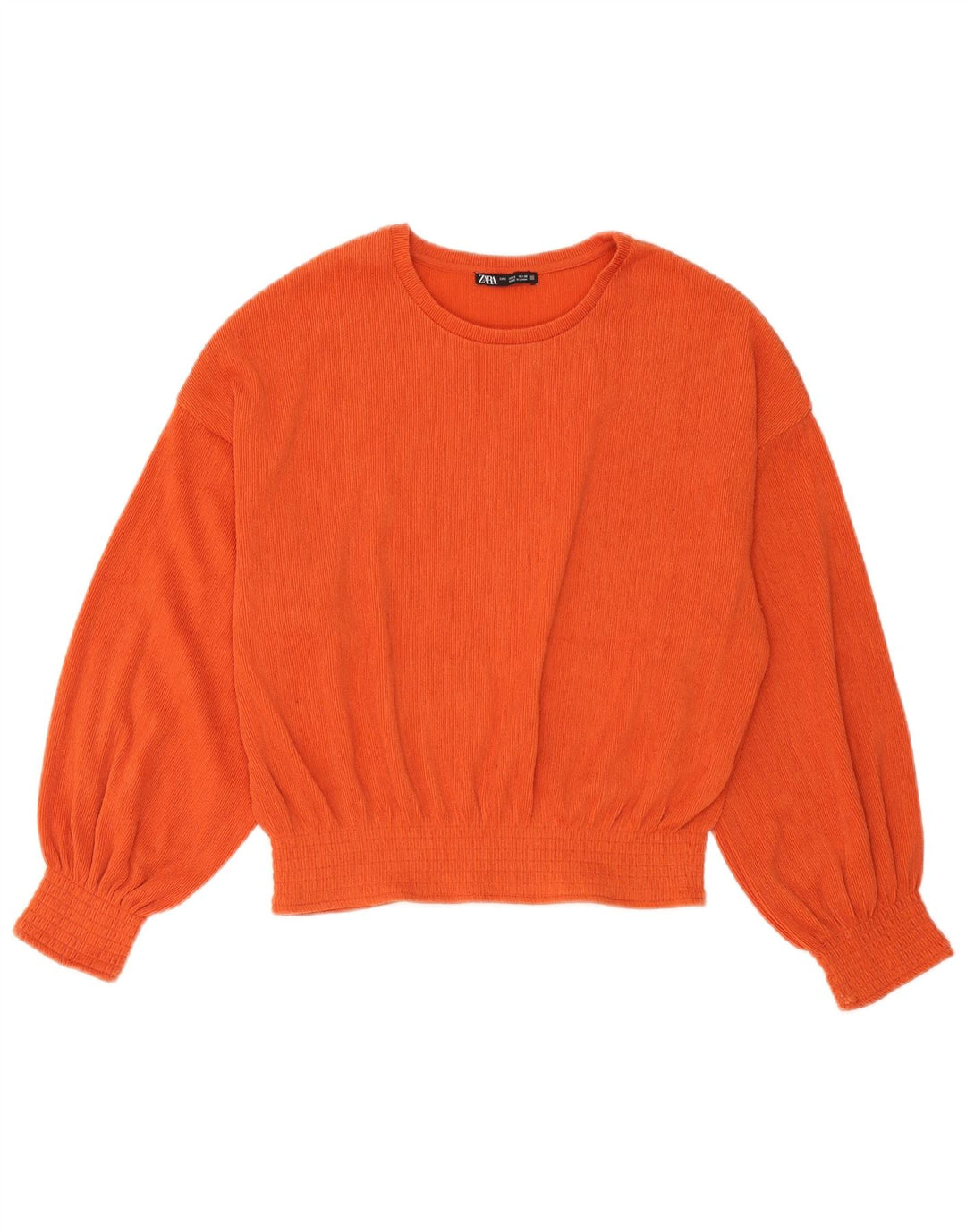 Blusa oversized feminina Zara UK 10 pequena laranja poliéster
